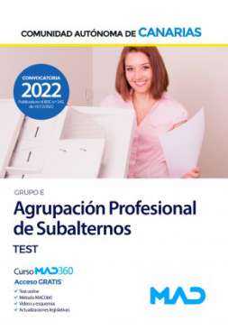 Agrupación profesional de subalternos (Grupo E), Comunidad Autónoma de Canarias. Test