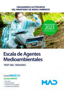 Escala de Agentes Medioambientales, Organismos autónomos del Ministerio de Medio Ambiente. Test del temario