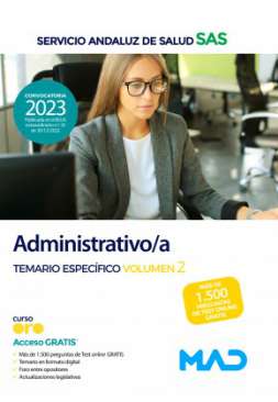 Administrativo/a del Servicio Andaluz de Salud. Temario específico, 2