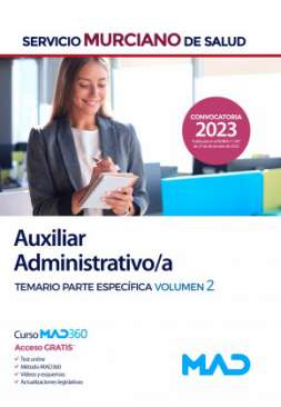 Auxiliar administrativo/a, Servicio Murciano de Salud. Temario parte específica, 2