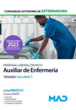 Auxiliar de enfermería, personal laboral grupo IV, Comunidad Autónoma de Extremadura. Temario, 1