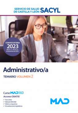 Administrativo/a del Servicio de Salud de Castilla y León (SACYL). Temario, 2