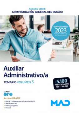 Auxiliar administrativo/a, Administración General del Estado (Acceso libre). Temario, 3