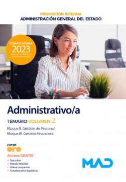 Administrativo/a, Administración General del Estado (Promoción Interna). Temario, 2