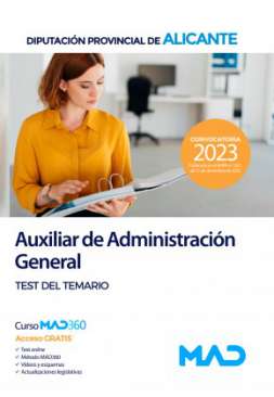 Auxiliar de administración general, Diputación Provincial de Alicante. Test del temario