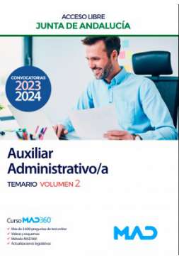 Auxiliar administrativo/a, Junta de Andalucía (Acceso libre). Temario, 2