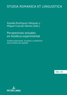 Perspectivas actuales en fon�tica experimental