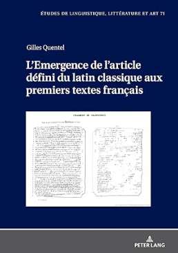 L'emergence de l'article d�fini du latin classique aux premiers textes fran�ais