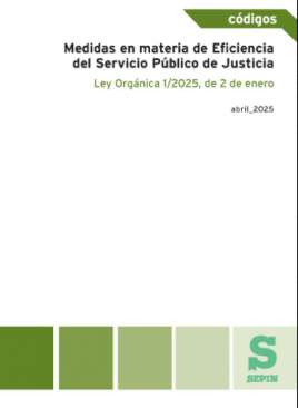 Medidas en materia de Eficiencia del Servicio P�blico de Justicia
