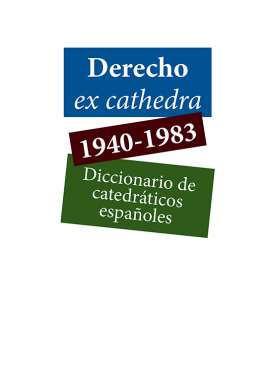 Derecho ex cathedra 1940-1983