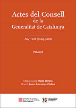 Actes del Consell de la Generalitat de Catalunya, 2