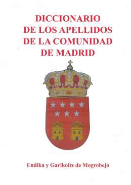 Diccionario de los apellidos de la comunidad de Madrid