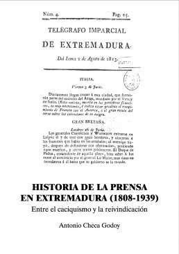 Historia de la prensa en Extremadura (1808-1939)
