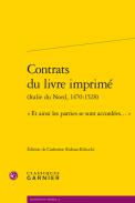 Contrats du livre imprim�