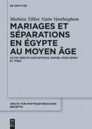 Mariages et s�parations en �gypte au Moyen �ge