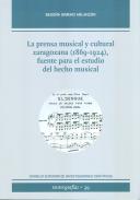 La prensa musical y cultural zarazozana (1869-1924), fuente para el estudio del hecho musical