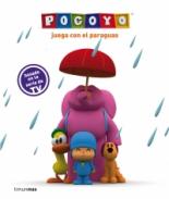 Pocoyo juega con el paraguas
