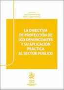 La directiva de protecci�n de los denunciantes y su aplicaci�n pr�ctica al sector p�blico