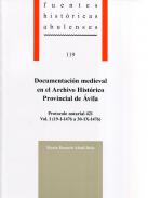 Documentaci�n medieval en el Archivo Hist�rico Provincial de �vila : protocolo notarial 421, 1
