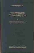 Testimonios y fragmentos, 2