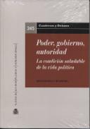 Poder, gobierno, autoridad