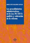 Los procedimientos administrativos en la Ley 39/2015
