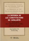 La defensa de les Constitucions de Catalunya