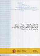 Ley 11/2015, de 18 de Junio, de Recuperaci�n y Resoluci�n de Entidades de Cr�dito y Empresas de Servicios de Inversi�n
