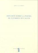 Estudios sobre la poes�a de Eufori�n de Calcis