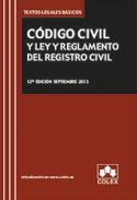 C�digo civil y ley y reglamento del registro civil