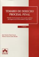 Temario de derecho procesal penal