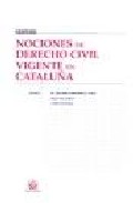 Nociones de derecho civil vigente en Catalu�a