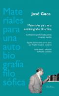 Materiales para una autobiograf�a filos�fica