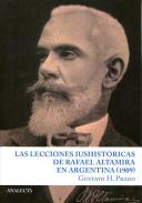 Las lecciones iushist�ricas de Rafael Altamira en Argentina (1909)