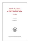 Actas del XIX Congreso del Instituto Internacional de Historia del Derecho Indiano
