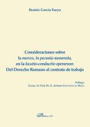 Consideraciones sobre la merces, in pecunia numerata, en la locatio-conductio operarum: del Derecho Romano al contrato de trabajo