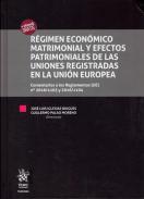 R�gimen econ�mico matrimonial y efectos patrimoniales de las uniones registradas en la Uni�n Europea