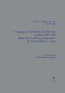 Arias para el Sant�simo Sacramento a una y dos voces