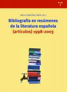 Bibliograf�a en res�menes de la literatura espa�ola (art�culos), 1998-2003