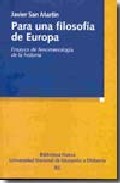 Para una filosof�a de Europa