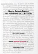 Niceto Alcal�-Zamora y el Diccionario de la Academia