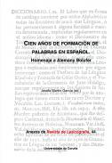 Cien a�os de Formaci�n de palabras en espa�ol