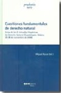 Cuestiones fundamentales de derecho natural