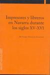 Impresores y libreros en Navarra durante los siglos XV-XVI