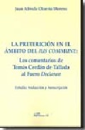 La preterici�n en el �mbito del ius commune