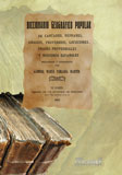 Diccionario geogr�fico popular de cantares, refranes, adagios, proverbios, locuciones, frases proverbiales y modismos espa�oles
