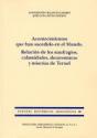 Acontecimientos que han sucedido en el Mundo ; Relaci�n de los naufragios, calamidades, desaventuras y miserias de Teruel