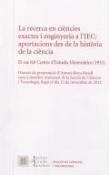 La recerca en ci�ncies exactes i enginyeria a l'IEC