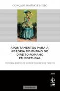 Apontamentos para a hist�ria do ensino do direito romano em Portugal